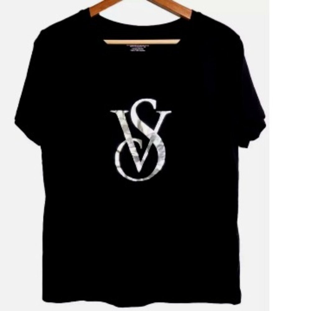 BNWT Vintage VICTORIA'S SECRET 100% cotton black tee (S)